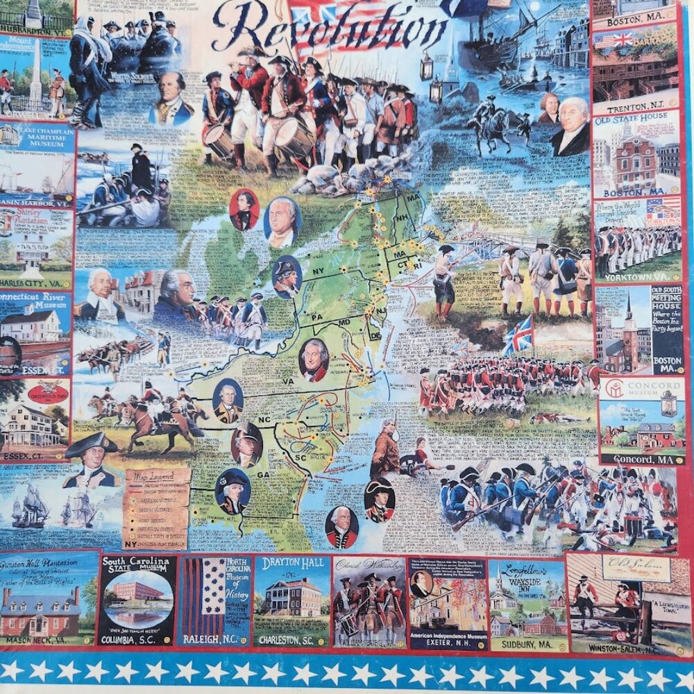 White Mountain Puzzle American Revolution 1000 Piece Jigsaw Puzzle Made in the U